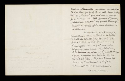 Autografbrev till Claude Monet, 21 juli 1920 av Paul Signac