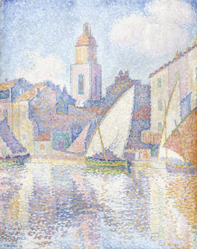Klocktornet i Saint Tropez, 1896 av Paul Signac
