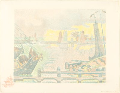 Båtar vid Flushing av Paul Signac