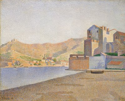 Der Stadtstrand, Collioure, Opus 165. / Collioure. Stadsstranden. Opus 165. 1887 av Paul Signac