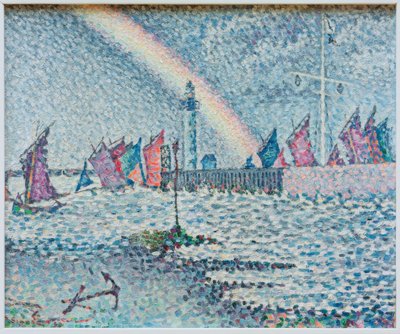 Ingång till hamnen i Honfleur av Paul Signac