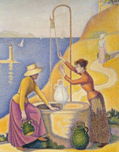 Kvinnor vid brunnen (Opus 238) av Paul Signac