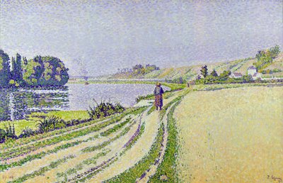 Herblay, La River av Paul Signac