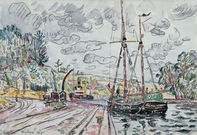 Landskap i Pontrieux, 1927 av Paul Signac
