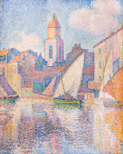 Klocktornet i Saint-Tropez av Paul Signac
