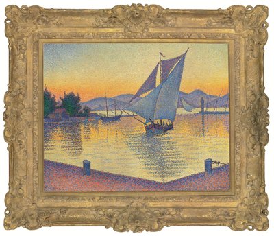 The Port at Sunset, Opus 236 (Saint-Tropez) av Paul Signac