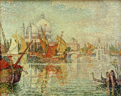 Förtöjning av Giudecca (Venedig) av Paul Signac