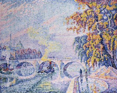 Kungliga bron, höst; Pont Royal, hösten 1930 av Paul Signac