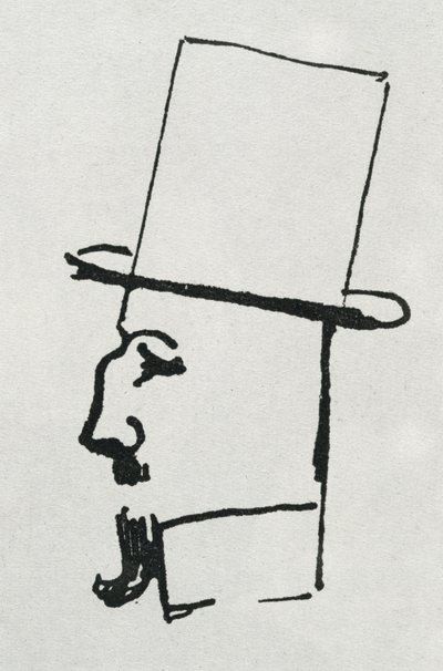 Porträtt av Félix Fénéon (bläck på papper) av Paul Signac