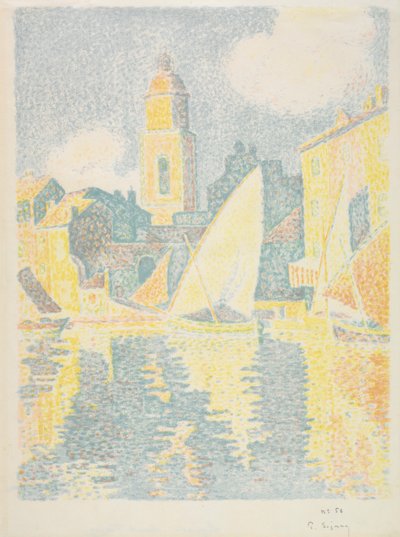 Saint-Tropez: Hamnen, 1897-1898. av Paul Signac