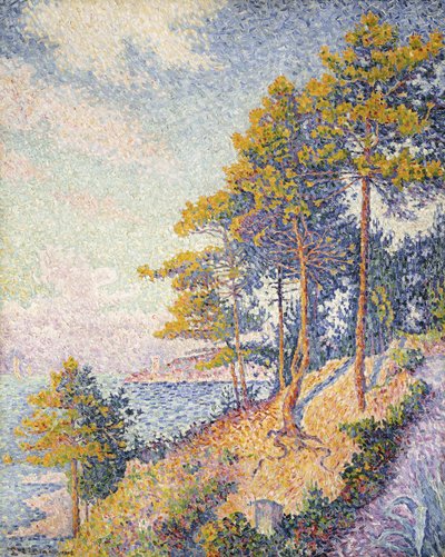 Saint Tropez, Kuststigen, 1902 av Paul Signac