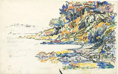 Calanque i Saint-Tropez av Paul Signac