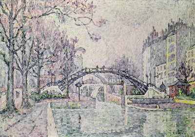 Canal Saint-Martin, 1933 av Paul Signac