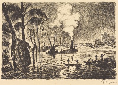 Seine i översvämning 1910 av Paul Signac