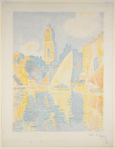 Hamnen i Saint-Tropez II av Paul Signac