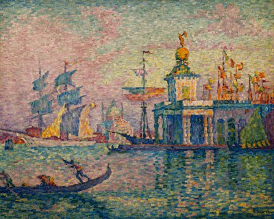 Venedig - Tullhuset; Venedig-Sjötullen, 1908 av Paul Signac