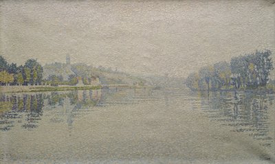 Vy över Seine vid Herblay, 1889 av Paul Signac