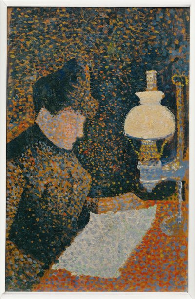 Kvinna under lampan av Paul Signac