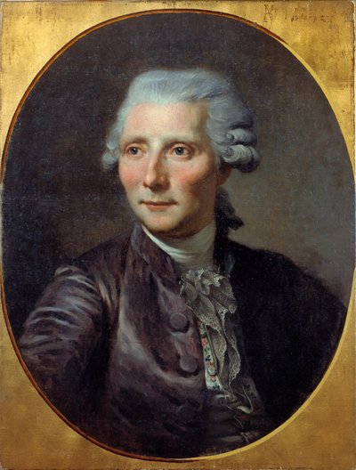 Porträtt av människan (tidigare identifierad med Pierre Augustin Caron de Beaumarchais (1732 - 1799). Målning av Paul Constant Soyer (1823-1903) (från målningen av Jean Baptiste Greuze), olja på duk av Paul Soyer