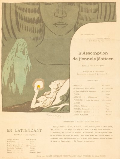 Antagandet av Hannele Mattern; Sålänge av Paul Sérusier
