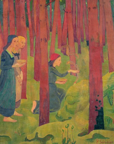 Besvärjelsen, eller den heliga skogen, 1891 av Paul Sérusier