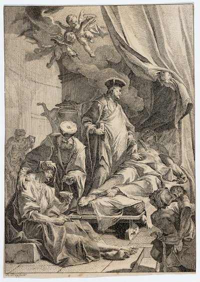 Saints Cosmas och Damian vårdar de sjuka av Paul Troger