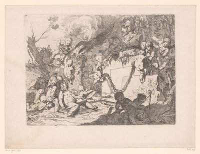 Putti vid en helgedom i Minerva av Paul Troger