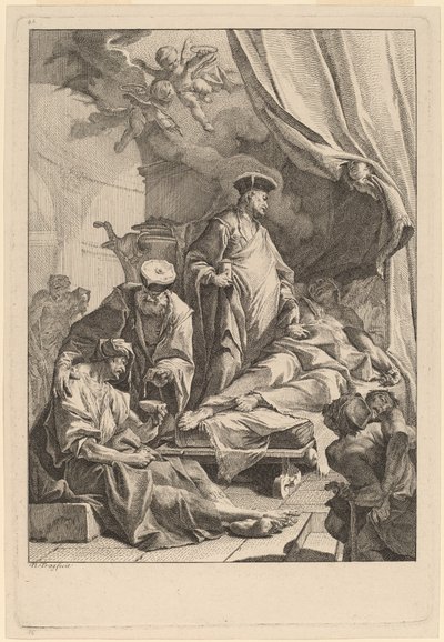 Saints Cosmas och Damian Caring for the Sick av Paul Troger