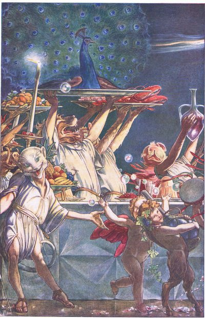 Ge oss snälla väktare, himlar!-vad var dessa?, illustration från The Tempest, 1908 av Paul Vincent Woodroffe