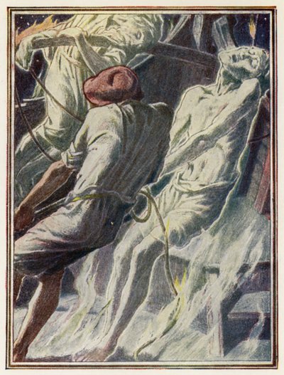 Illustration till Coleridges The Ancient Mariner (färglitografi) av Paul Vincent Woodroffe