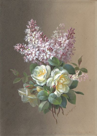 Blommor: Rosor och syrener, sent 1800-tidigt 1900-tal. av Paul de Longpré