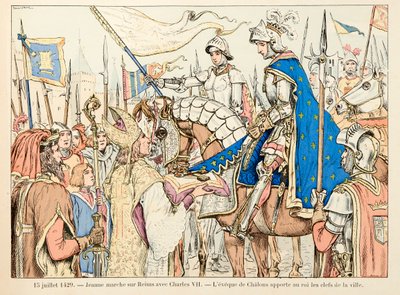Illustration hämtad från boken "" Joan of Arc "" av Theodore Cahu och illustrerad av Paul De Semant (1855-1915): Den 15 juli av Paul de Semant