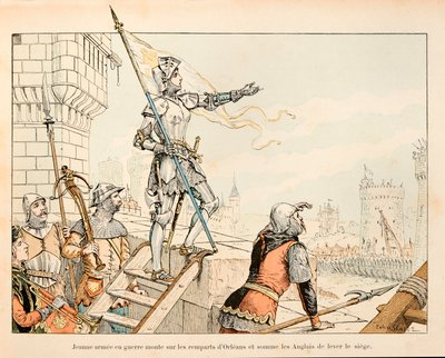 Illustration hämtad från boken "" Joan of Arc "" av Theodore Cahu och illustrerad av Paul De Semant (1855-1915): Jeanne d
