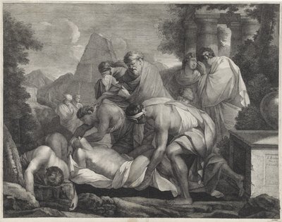 Tobit begraver de döda av Paul van Somer (II)