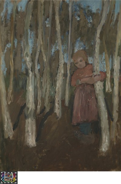 Flicka i en björkskog av Paula Modersohn Becker