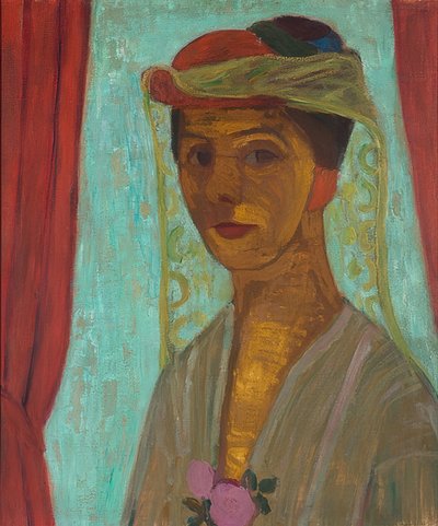 Självporträtt med hatt och slöja. 1906-07 av Paula Modersohn Becker