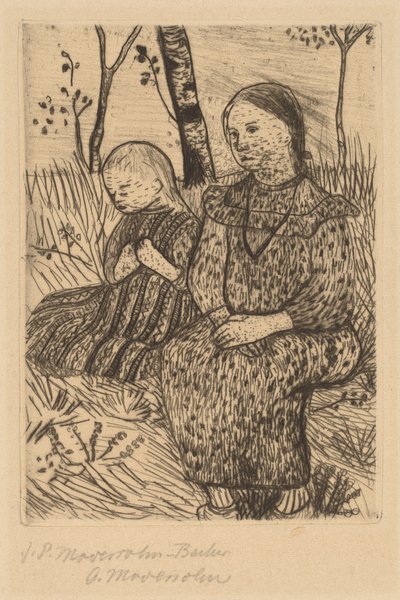 Två bondflickor av Paula Modersohn Becker