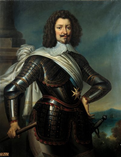 Porträtt av Charles de Lorraine, prins av Joinville, hertig av Joyeuse och 4:e hertig Guise (1571-1640) ljumske son till Henri de Guise Målning av Paulin Guerin (1783-1855) 1800-talet sön. 1,22x0,96 m av Paulin Jean Baptiste Guerin