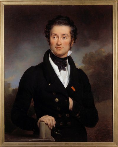 Porträtt av författaren Charles Nodier (1780-1844) Han höll en litterär salong där de stora romantiska konstnärerna (Hugo, Lamartine, Vigny...) Målning av Paulin Guerin (1783-1855) 1800-talet. Paris, Arsenals bibliotek. av Paulin Jean Baptiste Guerin