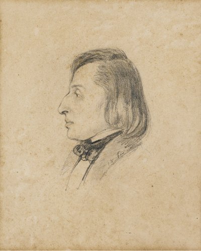 Porträtt av Frédéric Chopin av Pauline Viardot García