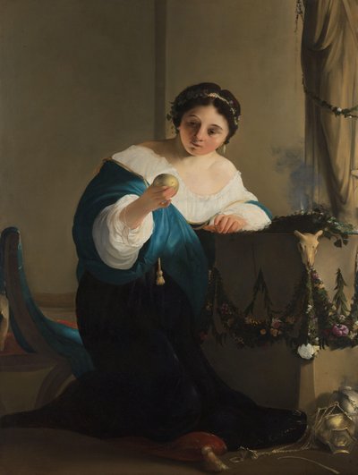 Cydippe med Acontius äpple av Paulus Bor