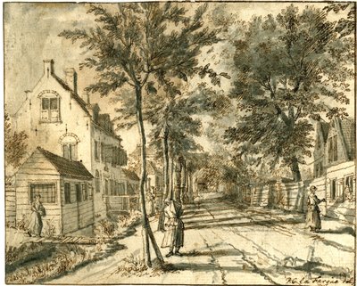 Bezuidenhoutseweg sett mot Herengracht, 1760 av Paulus Constantijn la Fargue