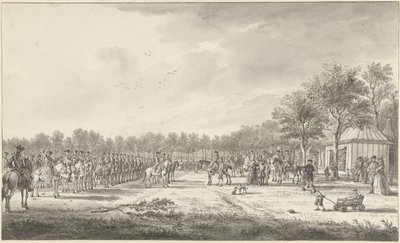 Revy av kavalleriet av Prins William V på Malieveld i Haag, 1770 av Paulus Constantijn la Fargue