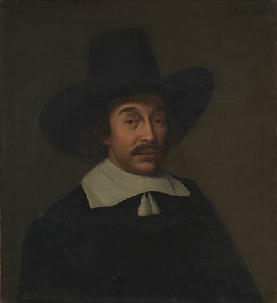 Porträtt av en man, möjligen Jan de Hooghe (1608-1682) av Paulus Hennekyn
