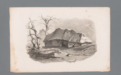 Utsikt över en lada Principer för landskap (serietitel) Principles de paysages (serietitel) av Paulus Lauters