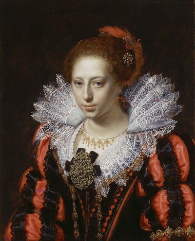 Porträtt av en ung dam, ca 1620 av Paulus Moreelse