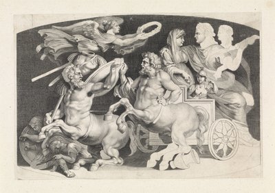 Camee met de triumph van Germanicus en Agrippina Olika figurer av antika agater, designade av Pietro Paolo Rubenii (serietitel) av Paulus Pontius (attributed to)