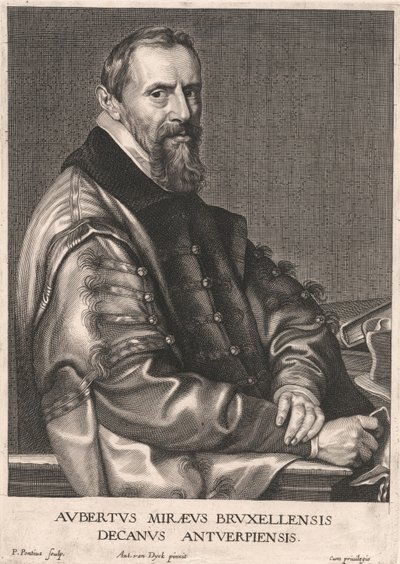 Aubertus Mireus från Bryssel, dekanus i Antwerpen av Paulus Pontius