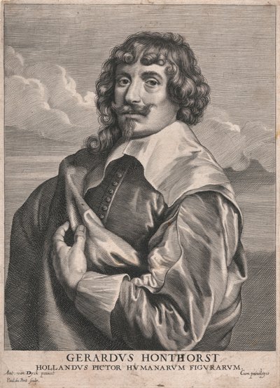 Gerardus Honthorst, holländsk målare av mänskliga figurer av Paulus Pontius