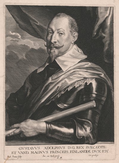 Gustavus Adolphus D.G. Rex Svec. Goth; och Vand, den store prinsen, hertigen av Finland, etc. av Paulus Pontius